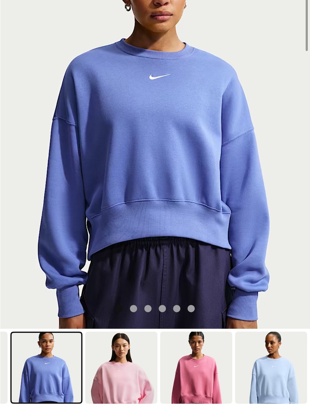 Nike red Crewneck Sweatshirt with White Swoosh